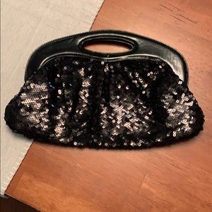 Black Sequined Clutch!!